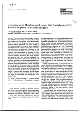 Psycho Pharmacology © by Springer-Verlag 1976