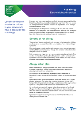 Nut Allergy Early Childhood Services