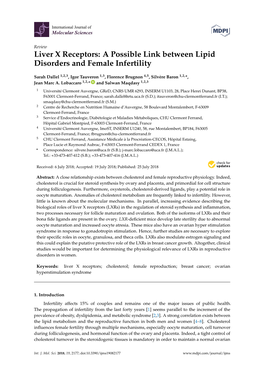 Liver X Receptors: a Possible Link Between Lipid Disorders and Female Infertility