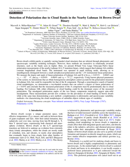 Detection of Polarization Due to Cloud Bands in the Nearby Luhman 16 Brown Dwarf Binary