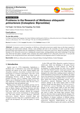 Problems in the Research of Meliboeus Ohbayashii Primoriensis (Coleoptera: Biprestidae)