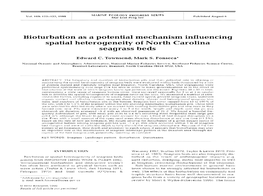 Bioturbation As a Potential Mechanism Influencing Spatial Heterogeneity of North Carolina Seagrass Beds