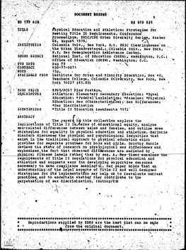 The Paper I This Collection Explore..The Sstratelies for Eq,Uality in Physical Edudation and Ithletics.-Marjorie Reguipiients Of