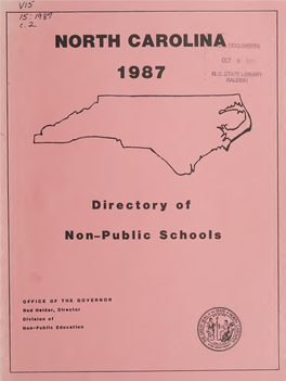 North Carolina Directory of Non-Public Schools