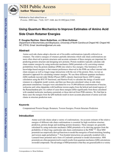 NIH Public Access Author Manuscript Proteins