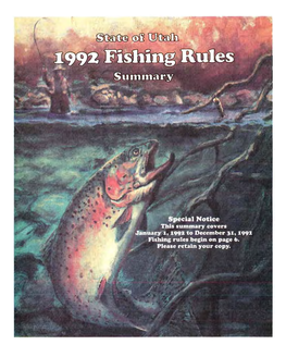 1992 Utah Fishing Proclamation