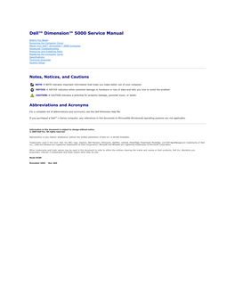 Dell™ Dimension™ 5000 Service Manual