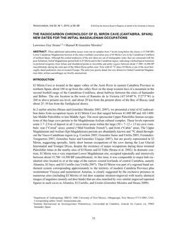 33 the Radiocarbon Chronology of El Mirón Cave