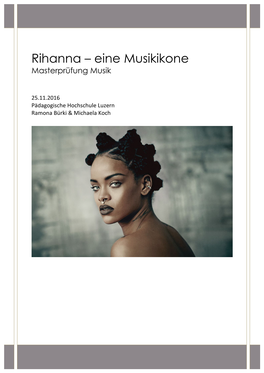 Rihanna – Eine Musikikone Masterprüfung Musik