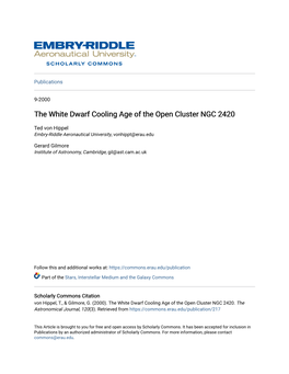 The White Dwarf Cooling Age of the Open Cluster NGC 2420