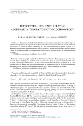 The Spectral Sequence Relating Algebraic K-Theory to Motivic Cohomology