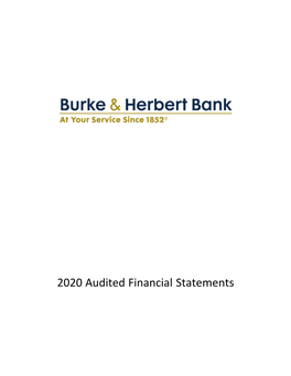 B&HB 2020 Audited Financial Statements