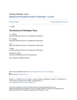 The Genome of Swinepox Virus