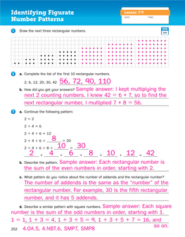 Identifying Figurate Number Patterns