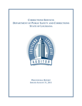 Department of Public Safety and Corrections State of Louisiana
