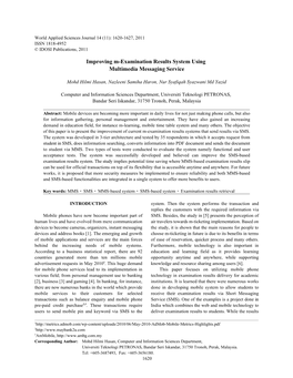 Improving M-Examination Results System Using Multimedia Messaging Service