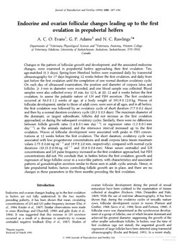 Endocrine and Ovarian Follicular Changes Leading up Ovulation In