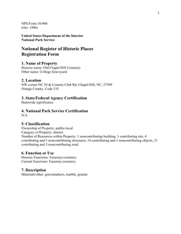 NPS Form 10-900 (Oct