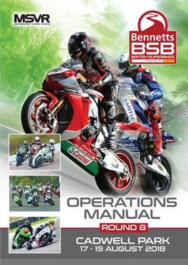 Operations Manual Round 8 Cadwell Park 17 - 19 August 2018