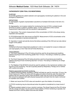 CAPNOGRAPHY Policy