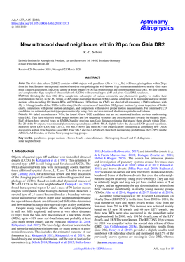 New Ultracool Dwarf Neighbours Within 20 Pc from Gaia DR2 R.-D