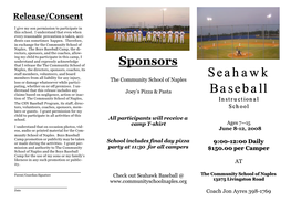 Baseball Camp Brochure 2009 Update