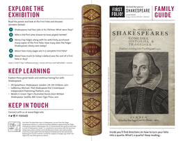 Folger's First Folio Family Guide