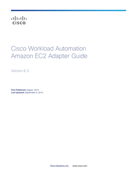 Cisco Workload Automation Amazon EC2 Adapter Guide