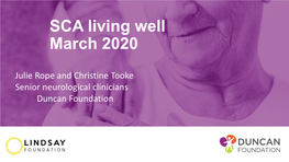 SCA Living Well March 2020