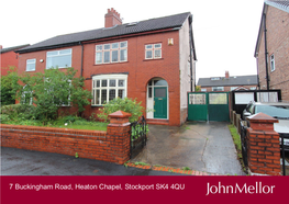 7 Buckingham Road, Heaton Chapel, Stockport SK4 4QU Guide Price £340,000