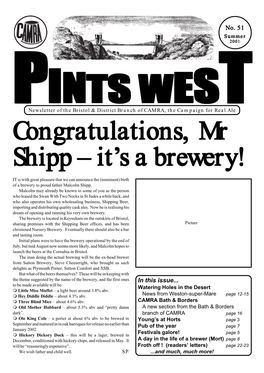 Pints West 51, Summer 2001