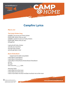 Campfire Lyrics