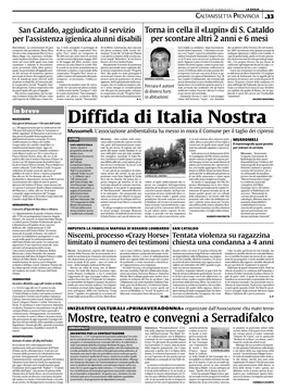 Diffida Di Italia Nostra