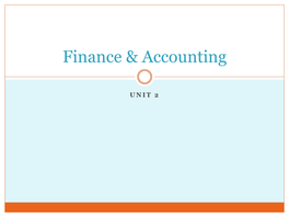 Finance & Accounting