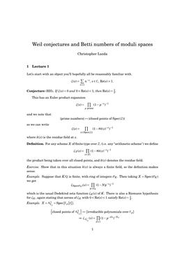 Weil Conjectures and Betti Numbers of Moduli Spaces