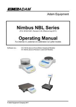 Manual (English): Nimbus® Analytical Balances