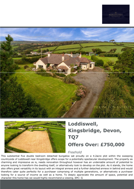 Loddiswell, Kingsbridge, Devon, TQ7