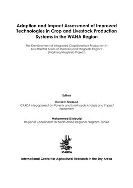 Adoption and Impact Assessment of Improved Technologies in Crop and Livestock Production Systems in the WANA Region