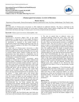 Chamaecyparis Lawsoniana: a Review of Literature