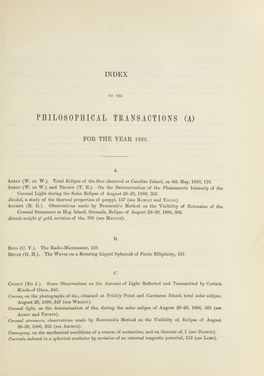 Philosophical Transactions (A)