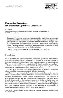 Convolution Quadrature and Discretized Operational Calculus. II*