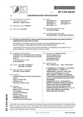 Efficient Synthesis of Chelators for Nuclear