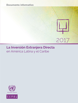 La Inversión Extranjera Directa En América Latina Y El Caribe Directa Extranjera La Inversión Documento Informativo