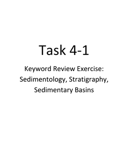 Sedimentology, Stratigraphy, Sedimentary Basins