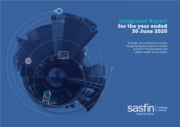 Integrated Report for the Year Ended 30 June 2020