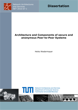 Architecture and Components for Secure and Anonymous Peer-To