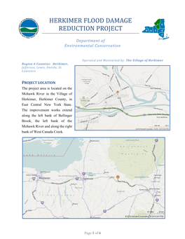 Herkimer Flood Damage Reduction Project