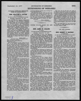 EXTENSIONS of REMARKS 29881 EXTENSIONS of REMARKS NATIONAL HISPANIC HERITAGE Troducing Hispanic Artists and Covering Top­ 