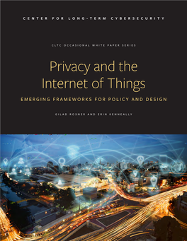 Privacy and the Internet of Things