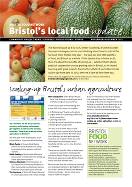 Bristol's Local Food Update Scaling-Up Bristol's Urban Agriculture